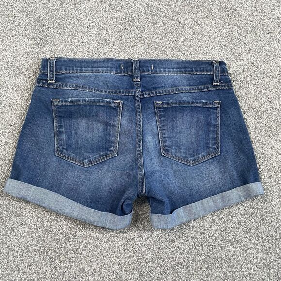 Flying Monkey Womens Cuffed Denim Jean Shorts Stretch Made In USA Size 26 - Picture 2 of 10